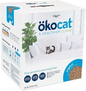 Originální prémiové dřevěné hrudkující stelivo pro kočky Okocat