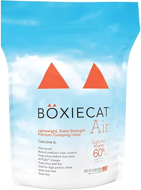 Boxiecat Air Lehké, extra pevné prémiové tvrdé hrudkující stelivo pro kočky