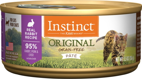 Instinct Originální Bezobilná paštika Recept na pravé králíky Mokré konzervované krmivo pro kočky