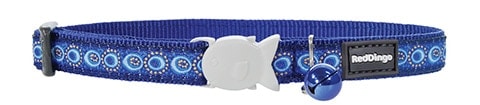 Obojek pro kočku Red Dingo Cosmos Nylon Breakaway Cat Collar with Bell