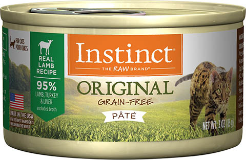 Instinct Originální Bezobilná paštika Recept na pravé jehněčí krmivo pro kočky