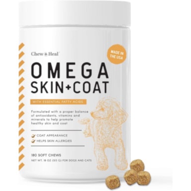 Doplněk Chew + Heal Omega Skin + Coat Dog