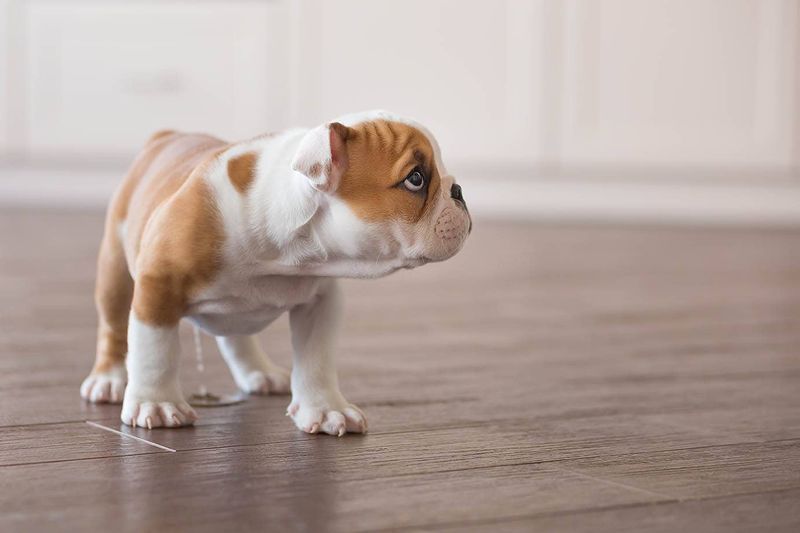 ingilis bully puppy peeing