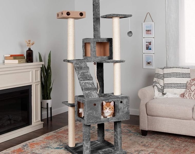 Furhaven Pet - Árbol para gatos Tiger Tough Tall