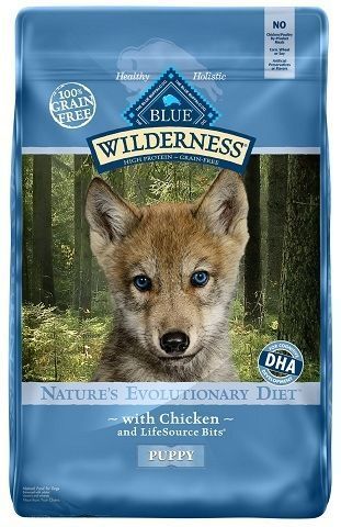 Blue Buffalo Wilderness Puppy Chicken Rezept Getreidefreies Trockenfutter für Hunde