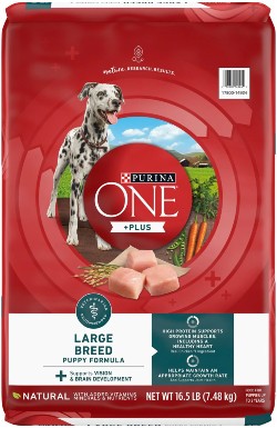Suché krmivo pro štěňata Purina ONE Natural High Protein+Plus Large Breed Formula