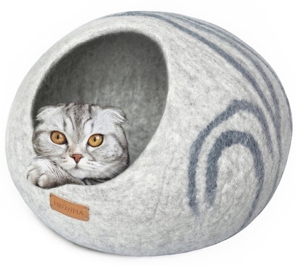 Meowfia Premium Felt Cat Cave Bed