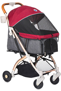 HPZ Pet Rover Lite Premium lehký cestovní kočárek kompatibilní s leteckou společností
