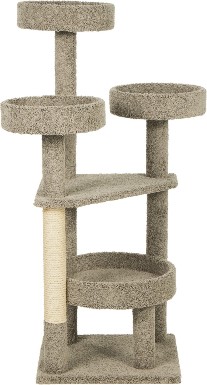 Dřevěný kočičí strom a byt Frisco Real Carpet