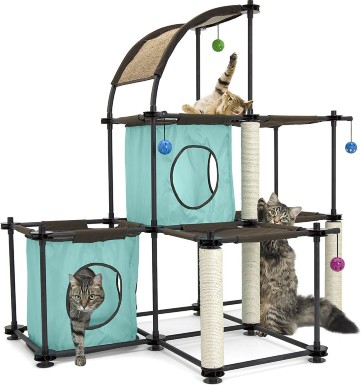 Kitty City Claw Mega Kit Faux Fleece Cat Tree & Condo