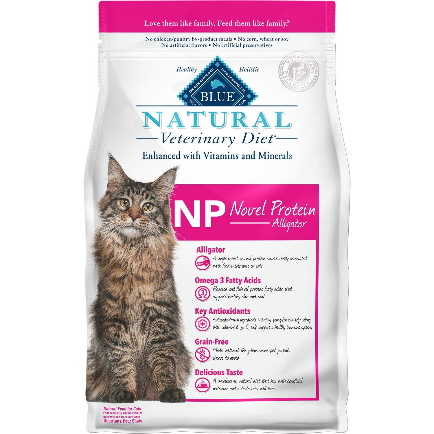 Blue Buffalo Natural Veterinary Diet NP Novel Protein Alligator Suché krmivo pro kočky bez obilovin (1)