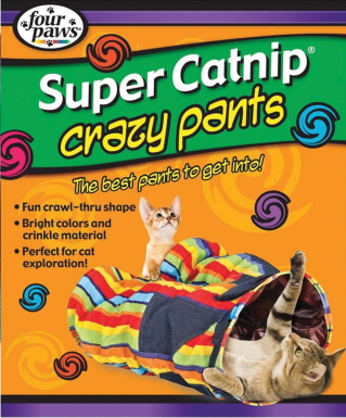 Hračka Four Paws Super Catnip Crazy Pants Cat Tunnel