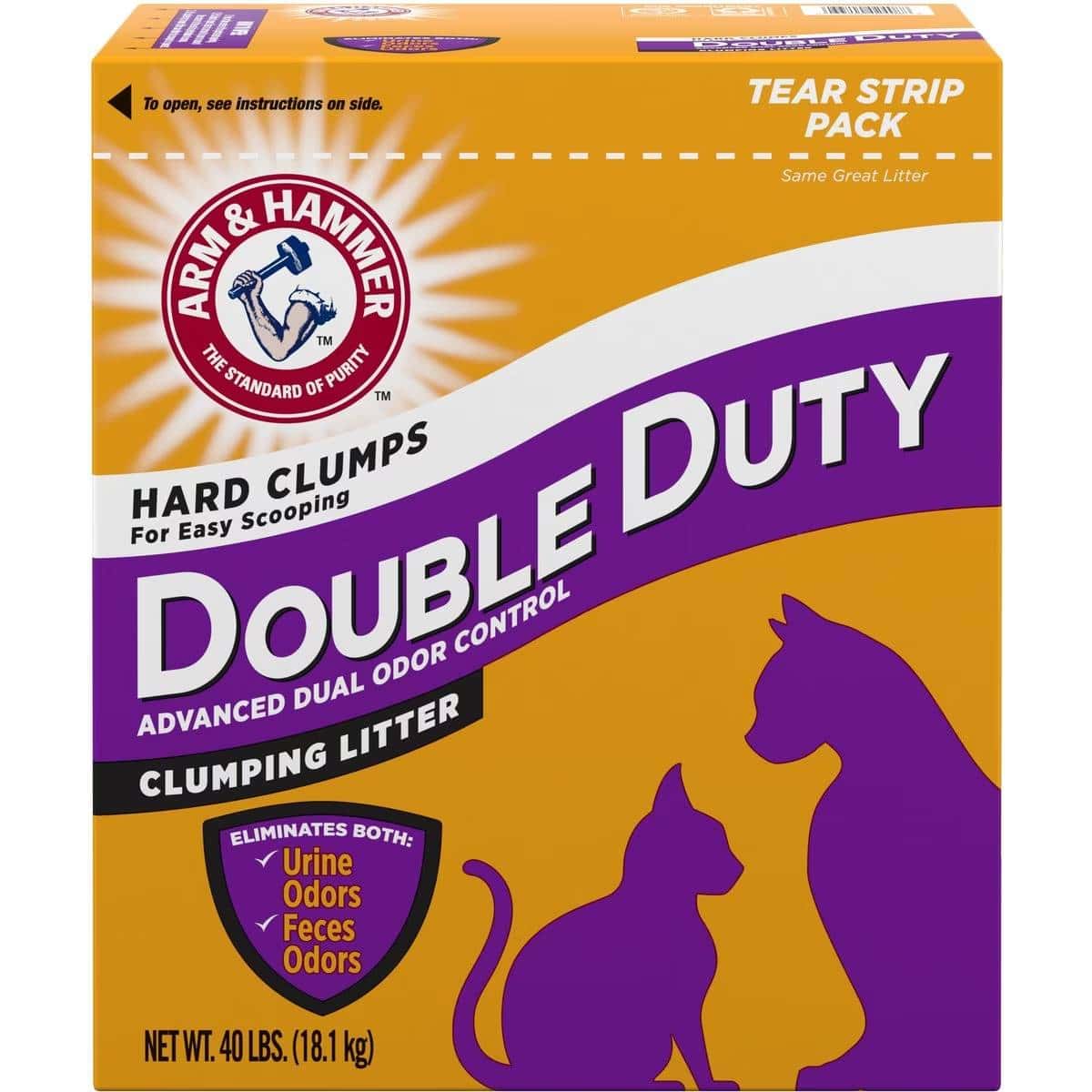 Hliněné stelivo pro kočky s vůní pro kočky Arm and Hammer Double Duty