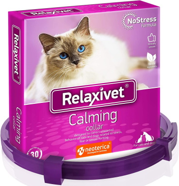 Relaxivet uklidňující obojek pro kočky_Amazon