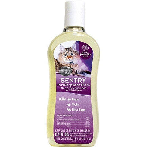 Sentry PurrScriptions Plus šampon proti blechám a klíšťatům pro kočky