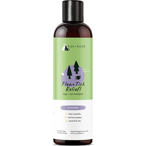 kin+kind Šampon pro psy a kočky proti blechám a klíšťatům