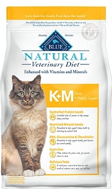 Přírodní veterinární dieta Blue Buffalo K+M Ledviny + podpora mobility Suché krmivo pro kočky bez obilovin