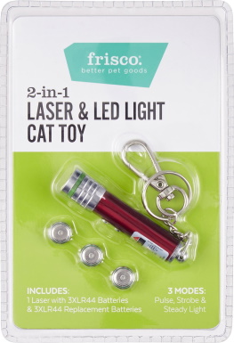 Frisco 2v1 laserová a LED světelná hračka pro kočky