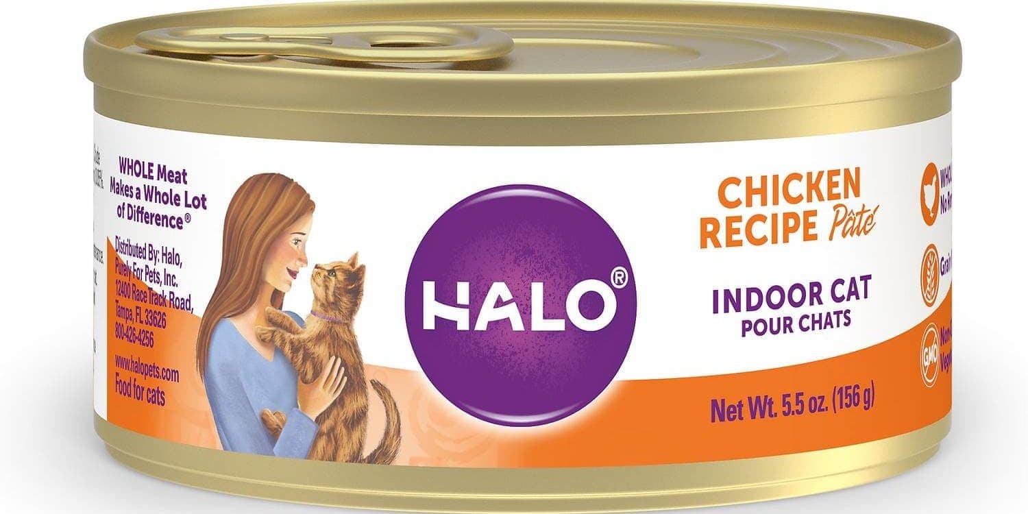 HALO kuřecí paštika pro vnitřní kočky v konzervě (1)
