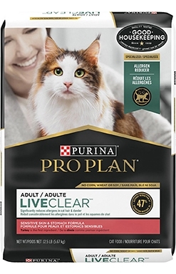 Suché krmivo pro kočky Purina Pro Plan LiveClear pro citlivou pokožku a žaludek