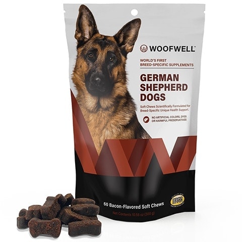 DOPLNĚK NA PODPORU ZDRAVÍ NĚMECKÉHO OVČÁKA WOOFWELL®
