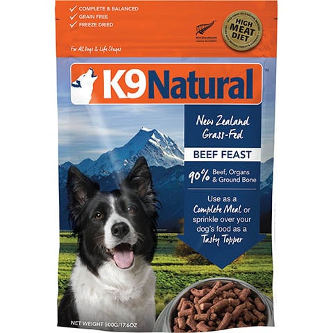 K9 Natural Beef Feast Syrové bezobilné mrazem sušené krmivo pro psy