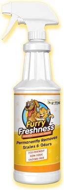 FurryFreshness Extra silný odstraňovač skvrn po kočičím nebo psím močení a trvalého zápachu