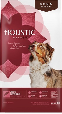 Holistic Select pro zdraví dospělých a štěňat Recept na krmení z lososa, sardel a sardinek Suché krmivo pro psy bez obilovin
