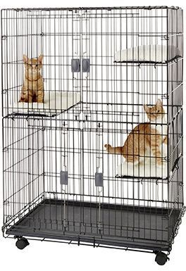 Frisco Zusammenklappbarer Katzenkäfig aus Draht