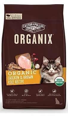 Ricetta Pollo e Riso Integrale Organix Castor & Pollux Cibo secco per gatti