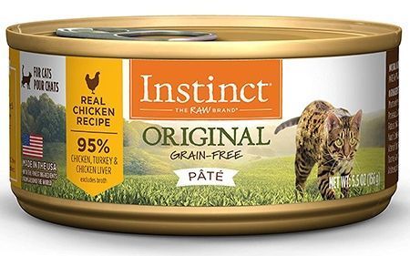 Patè di cibo umido per gatti in scatola senza cereali Instinct