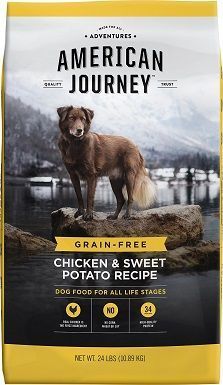 5American Journey Kylling og sød kartoffel opskrift Kornfri, tør hundefoder
