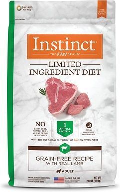 8Instinct Limited Ingredient Diæt Kornfri opskrift med ægte lam frysetørret råbelagt tørt hundefoder