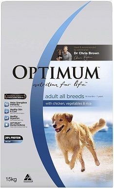 7OPTIMUM Trockenfutter für Hunde mit Huhn, Gemüse und Reis, 15-kg-Beutel