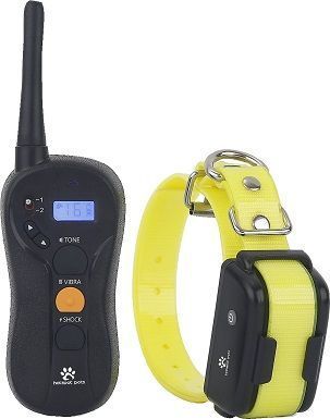 6Hot Spot Pets Collier de dressage pour chien à longue portée étanche aux chocs, aux vibrations et à la tonalité avec télécommande LCD