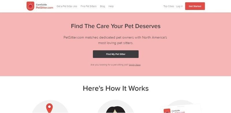 Pagina di destinazione del pet sitter