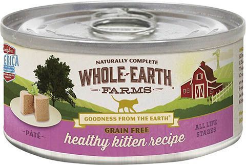 Whole Earth Farms Kornfri, rigtig sund killingeopskrift på dåse kattefoder