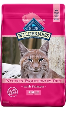 Blue Buffalo Wilderness Salmon Recept na suché krmivo pro kočky bez obilovin