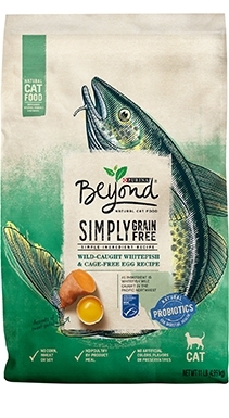 Recept na suché krmivo pro kočky Purina Beyond Simply bez obilovin ve volné přírodě ulovených síhů a vajec