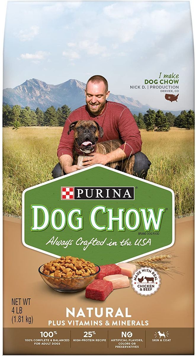 Purina Dog Chow Natural med ægte kylling og oksekød, tørfoder til voksne