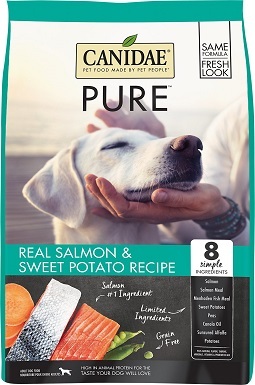 Recept na suché krmivo pro psy 5CANIDAE bez obilovin PURE z pravého lososa a sladkých brambor